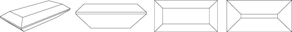 Baguette Cut Diagram