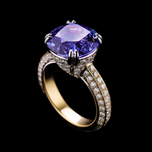 Image of Tanzanite & Diamond Ring