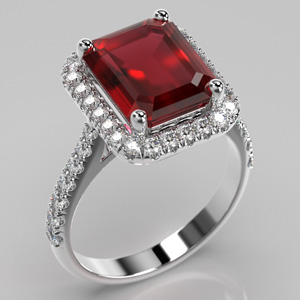 Image of Ruby and Diamond ring