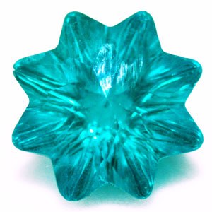 Image of faceted teal Cubic Zirconia