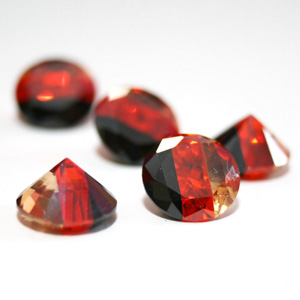 Image of faceted multicoloured composite Cubic Zirconias