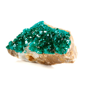 Image of Dioptase crystals on matrix