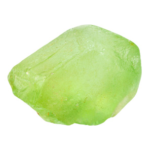 Image of rough Peridot variety of Olivine