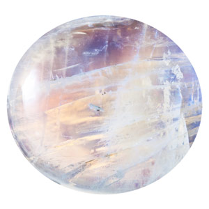 Image of colourless Moonstone cabochon