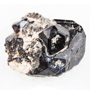 Image of rough black Spinel crystal