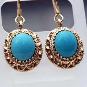 Image of Sleeping Beauty Turquoise earrings